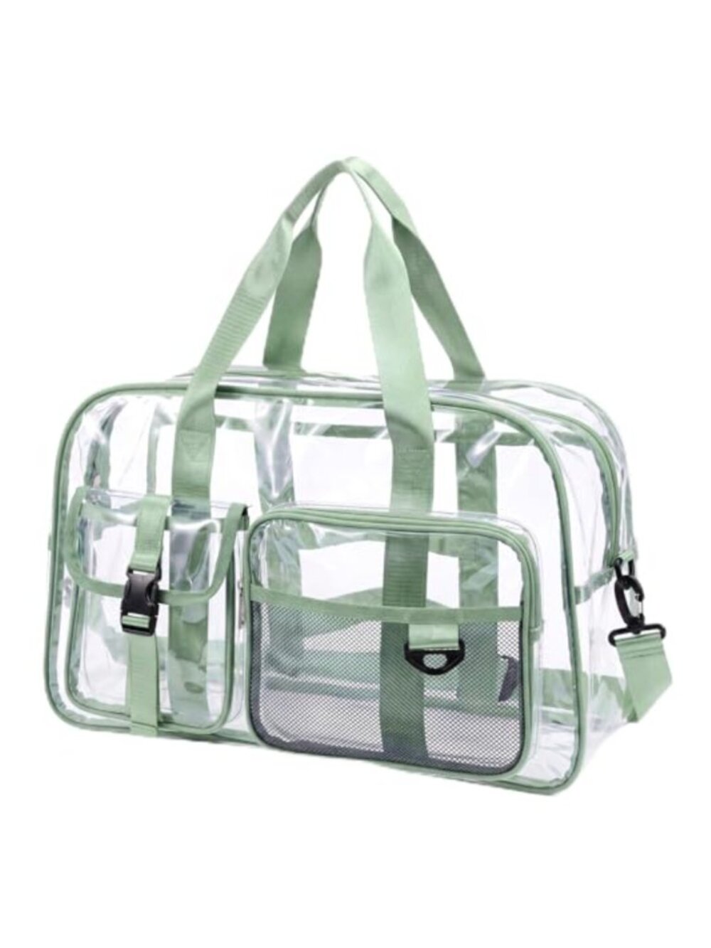 Large Clear PVC Tote Bag Heavy Duty Duffle Gym Stadium Approved